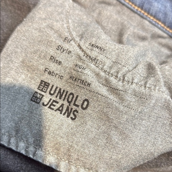 Uniqlo Heattech Blue Skinny Jeans High-Rise Size 30X32 - Picture 10 of 10